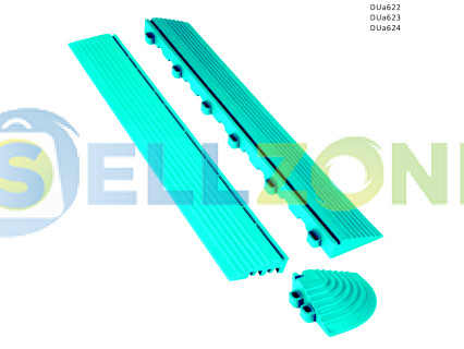 Μπλε τιρκουάζ μπορντούρα / άκρη / γωνία για το πλάι του δομοστοιχειωτού δαπέδου PVC – DUa622/623/624